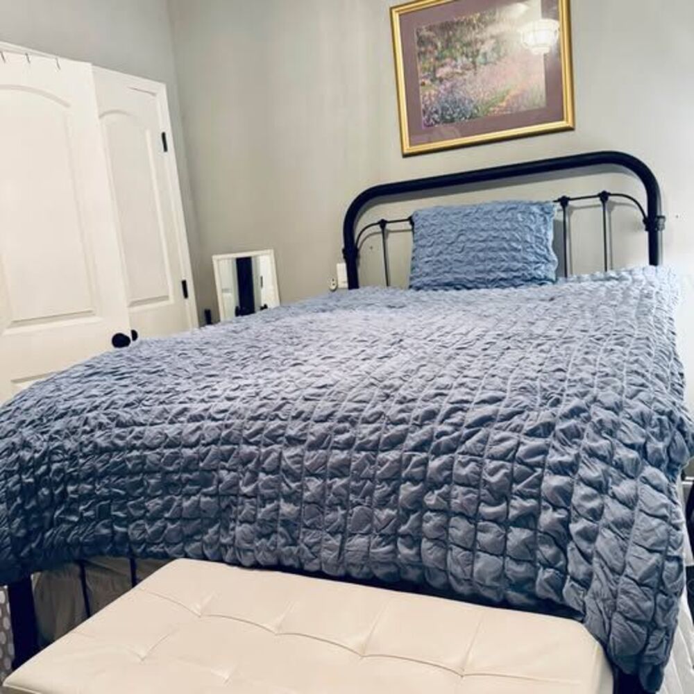 Twin XL Blue Cotton Comforter Set 2 Piece Dorm Bedding Sham Included - Picture 3 of 5